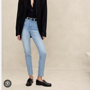 Banana Republic High Rise Light Blue Jeans Slim Tapered Fit